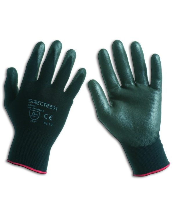 RT GGU017 GUANTO NYLON E POLIURETANO NERO